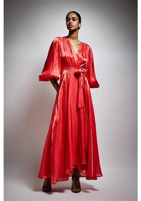 Puff Sleeve Flared Dress TWINS | dress | T4522RED