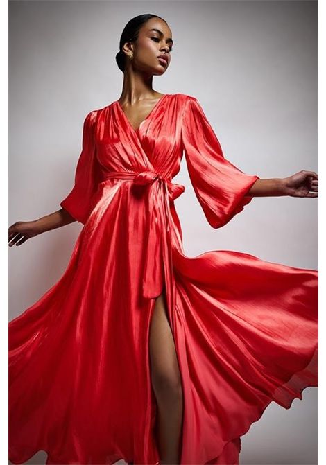 Puff Sleeve Flared Dress TWINS | dress | T4522RED