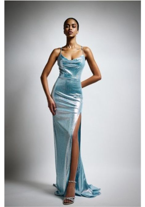 Mermaid gown with back neckline and crossed laces TWINS | dress | T45351