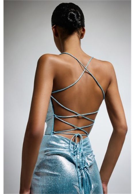 Mermaid gown with back neckline and crossed laces TWINS | dress | T45351