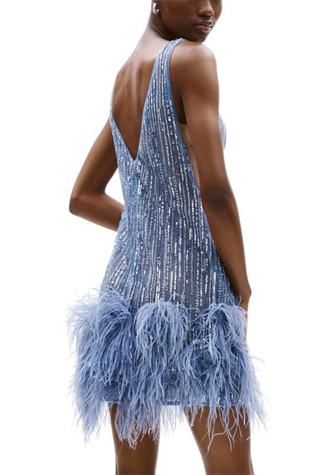 MINI DRESS CON APPLICAZIONI E PIUME ALLURE | Abiti | A4849INDIGO