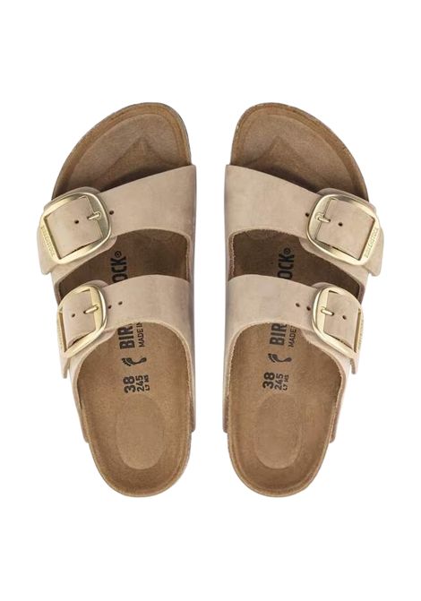Arizona Big Buckle Pelle Nubuck Sandcastle BIRKENSTOCK | Scarpe | 1024064SANDCASTLE
