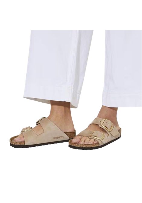 Arizona Big Buckle Pelle Nubuck Sandcastle BIRKENSTOCK | Scarpe | 1024064SANDCASTLE