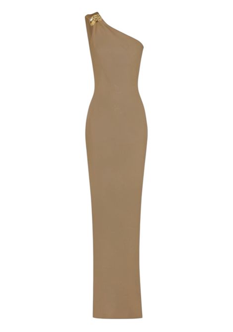 chinese dress ladies ELISABETTA FRANCHI Women's long brown dress with jewel detail  Pavidas