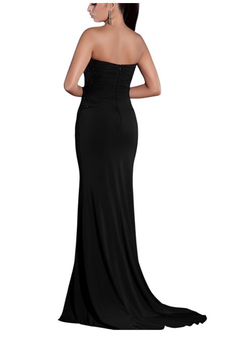 Dress with appliqués and slit IMPERO | dress | AH42325