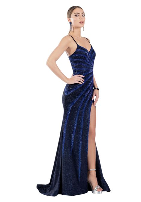 Abito lungo con applicazioni IMPERO | Abiti | BE18786CAMPIONE