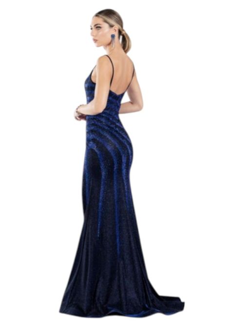 Abito lungo con applicazioni IMPERO | Abiti | BE18786CAMPIONE