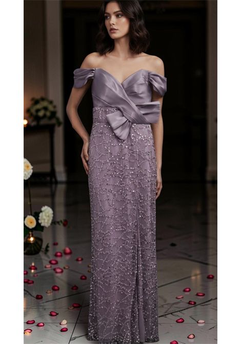 Abito Gioiello con Dettaglio Haute Couture IMPERO | Abiti | JZ25711CAMP