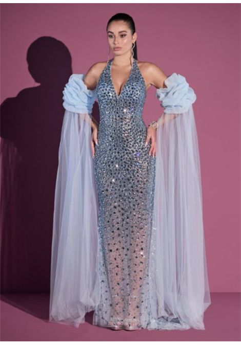 abito lungo gioiello con manicotti removibili IMPERO | Abiti | ML1118CAMPIONE