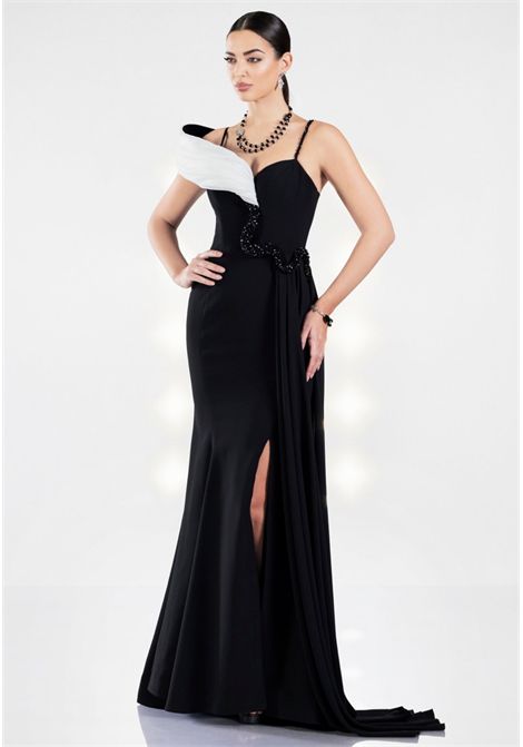 Asymmetrical one-shoulder dress IMPERO | dress | RZ7012CAMPIONE