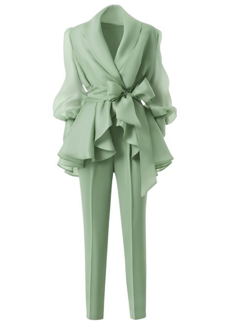 Coordinato giacca e pantalone KUEA | Tailleur | 5142PVERDE