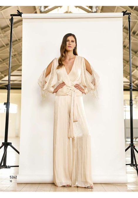 Blusa e pantalone con applicazioni sulle braccia MAESTRI | Abiti | 5262IVORY
