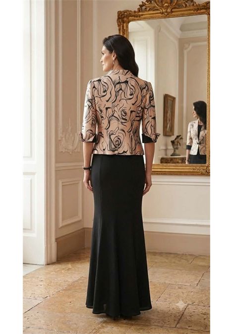 Abito Lungo con Giacca Jacquard a Contrastro MUSANI | Abiti | RR21001225101