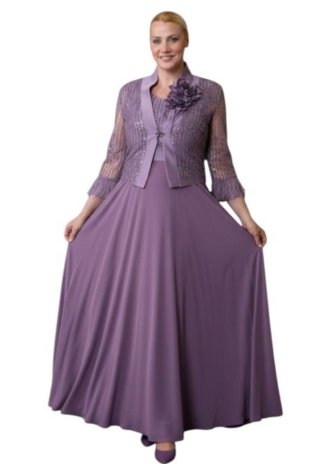 Abito lungo morbido con giacca coordinata MUSANI | Abiti | RR32011080