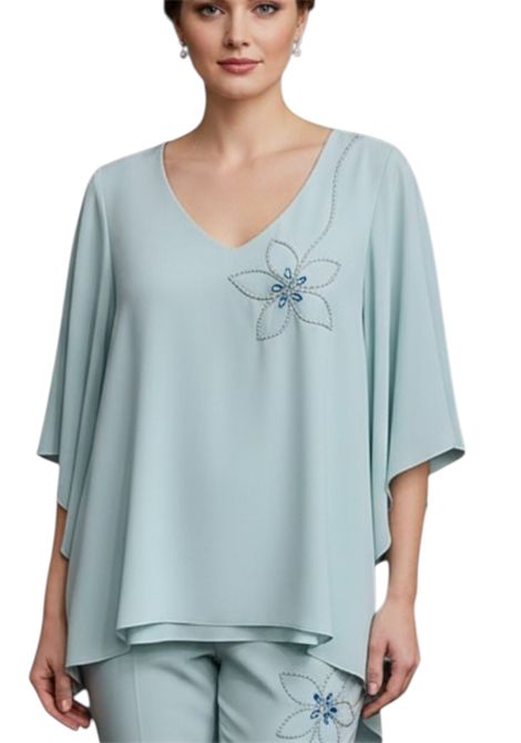 Casacca con fiore gioiello OLTRETEMPO | Maglia | OC21686/01615