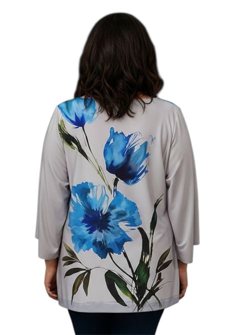 Casacca fantasia floreale OLTRETEMPO | Maglia | OC21697/01771