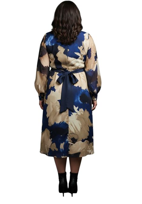 Patterned midi dress OLTRETEMPO | dress | OC91959/01093