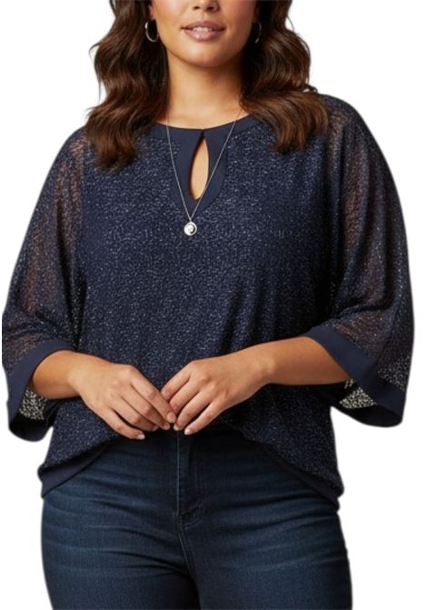 casacca con applicazioni tono su tono OLTRETEMPO | Maglia | OT51074/01001