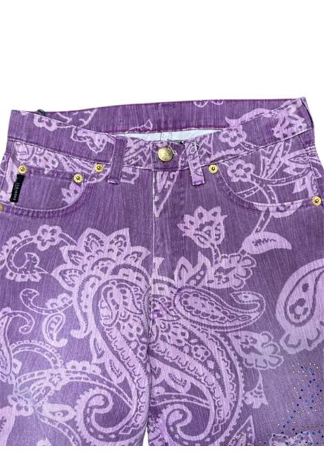 Denim Mania Vintage: Jeans Iceberg All-Over Paisley & Floral in Viola Lavato ICEBERG | I3.255001980
