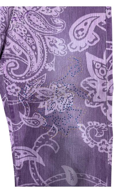 Denim Mania Vintage: Jeans Iceberg All-Over Paisley & Floral in Viola Lavato ICEBERG | I3.255001980