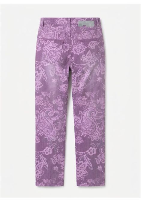 Denim Mania Vintage: Jeans Iceberg All-Over Paisley & Floral in Viola Lavato ICEBERG | I3.255001980