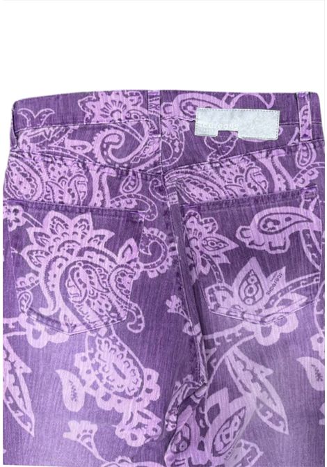 Denim Mania Vintage: Jeans Iceberg All-Over Paisley & Floral in Viola Lavato ICEBERG | I3.255001980
