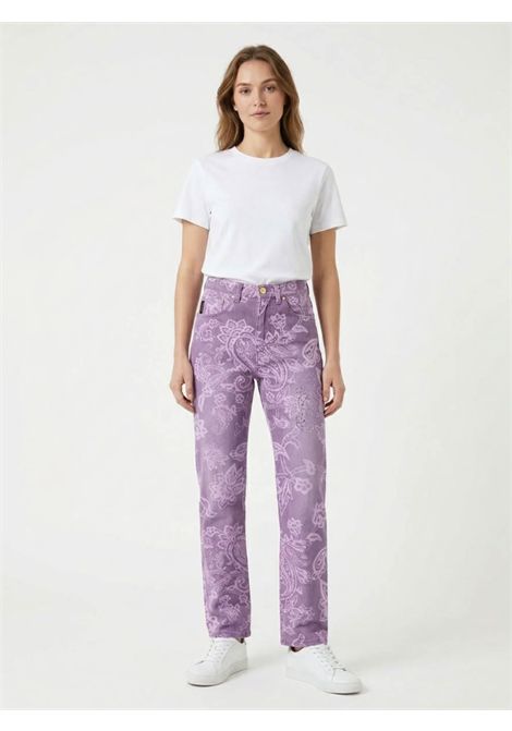 Denim Mania Vintage: Jeans Iceberg All-Over Paisley & Floral in Viola Lavato ICEBERG | I3.255001980