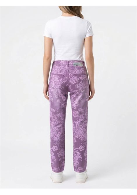Denim Mania Vintage: Jeans Iceberg All-Over Paisley & Floral in Viola Lavato ICEBERG | I3.255001980